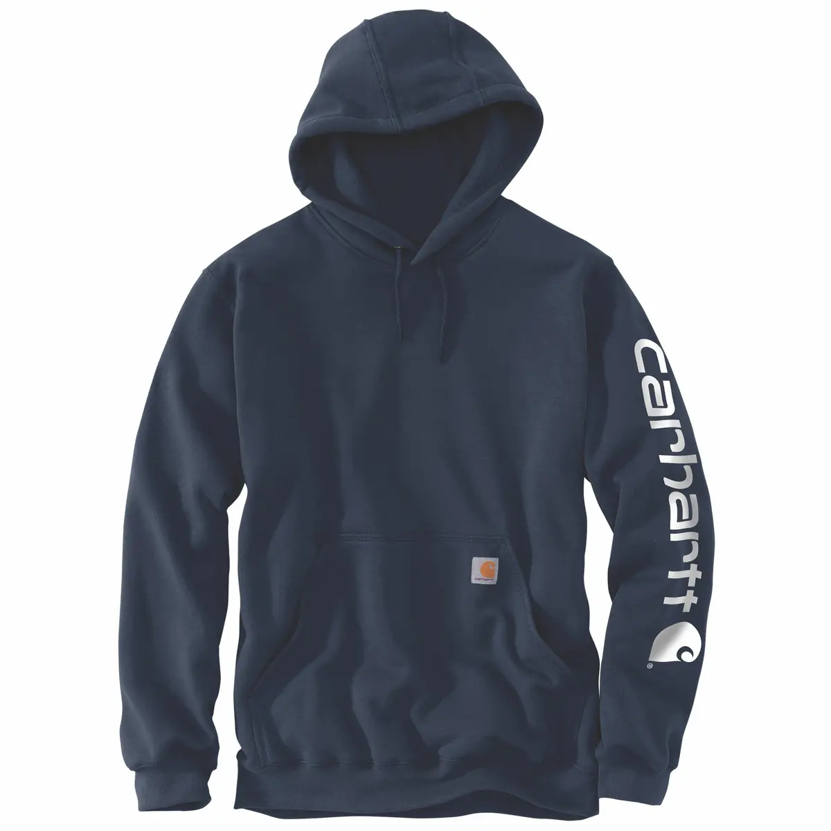 K288 Loose Fit Midweight Logo Sleeve Graphic Hoodie - Navy 1