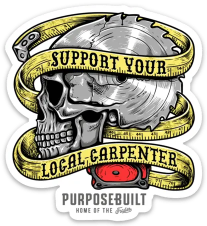 Support Your Local Sticker 3In - Carpenter 1