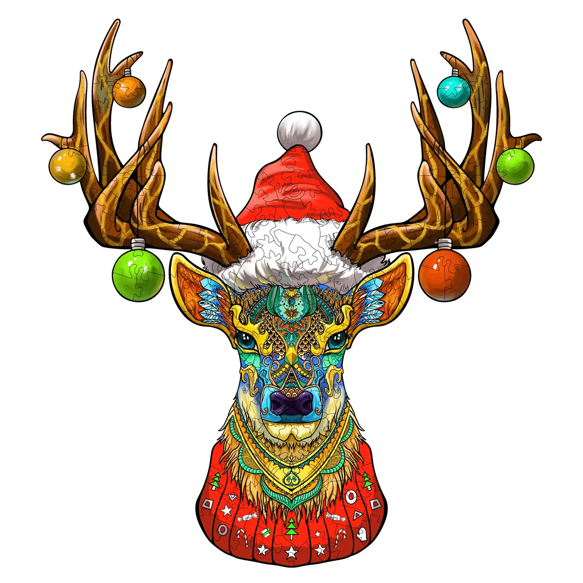 Christmas Elk Jigsaw Puzzle - Pop Art Puzzle 1