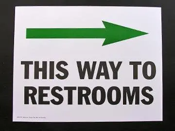 Clearance Restroom Arrows (50/Pack) 1