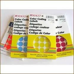 Colored Round Dot Pricing Labels (1000/Pack) 1