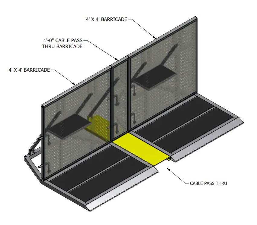 Concert Front-Of-Stage Barrier Cable Pass-Through Csb12 1