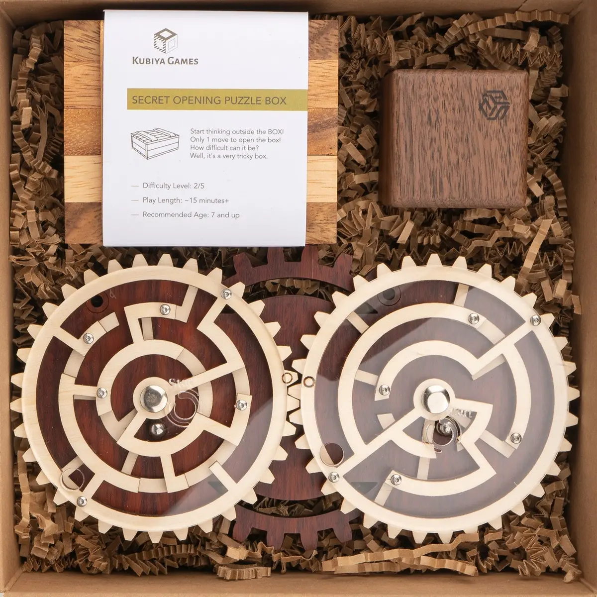 Wooden Logic Brain Teaser Puzzle Gift Box - Gift For Puzzle Lovers 1