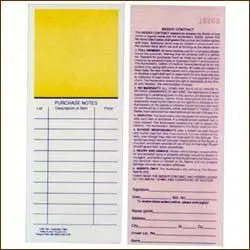 Contract Bid Cards (250/Pack) 2 Part Ncr 1
