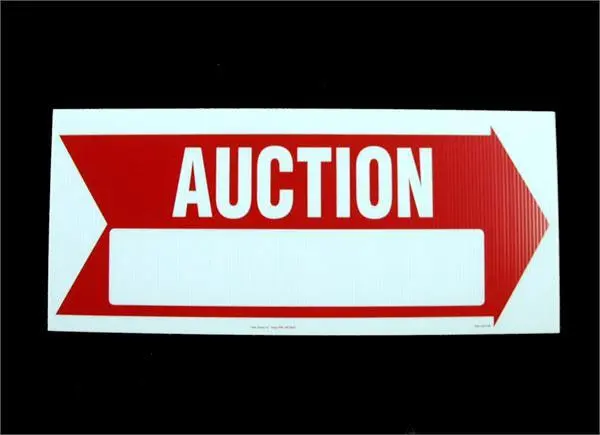 "Auction" - Corrugated Plastic Signs (5/Pack) 1