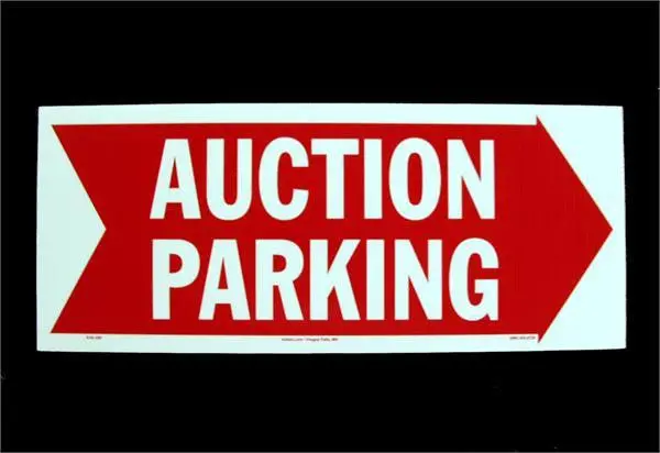 "Auction Parking" - Corrugated Plastic Signs (5/Pack) 1