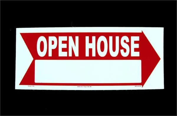 "Open House" - Corrugated Plastic Signs (5/Pack) 1
