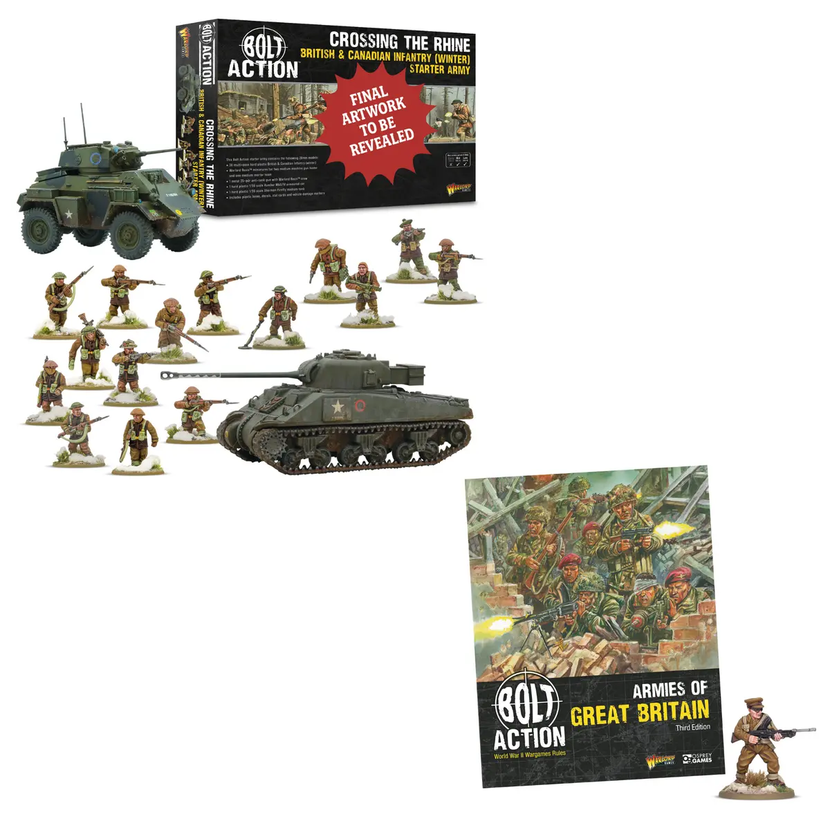 Crossing The Rhine'  British & Canadian Infantry (Winter) Starter Army With Armies Of Great Britain 1