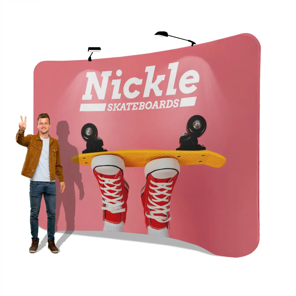 Curved Tension Fabric Backdrop – Custom Printed