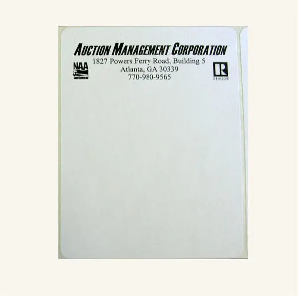 Custom 4" X 5" White Label (300/Pack) 1