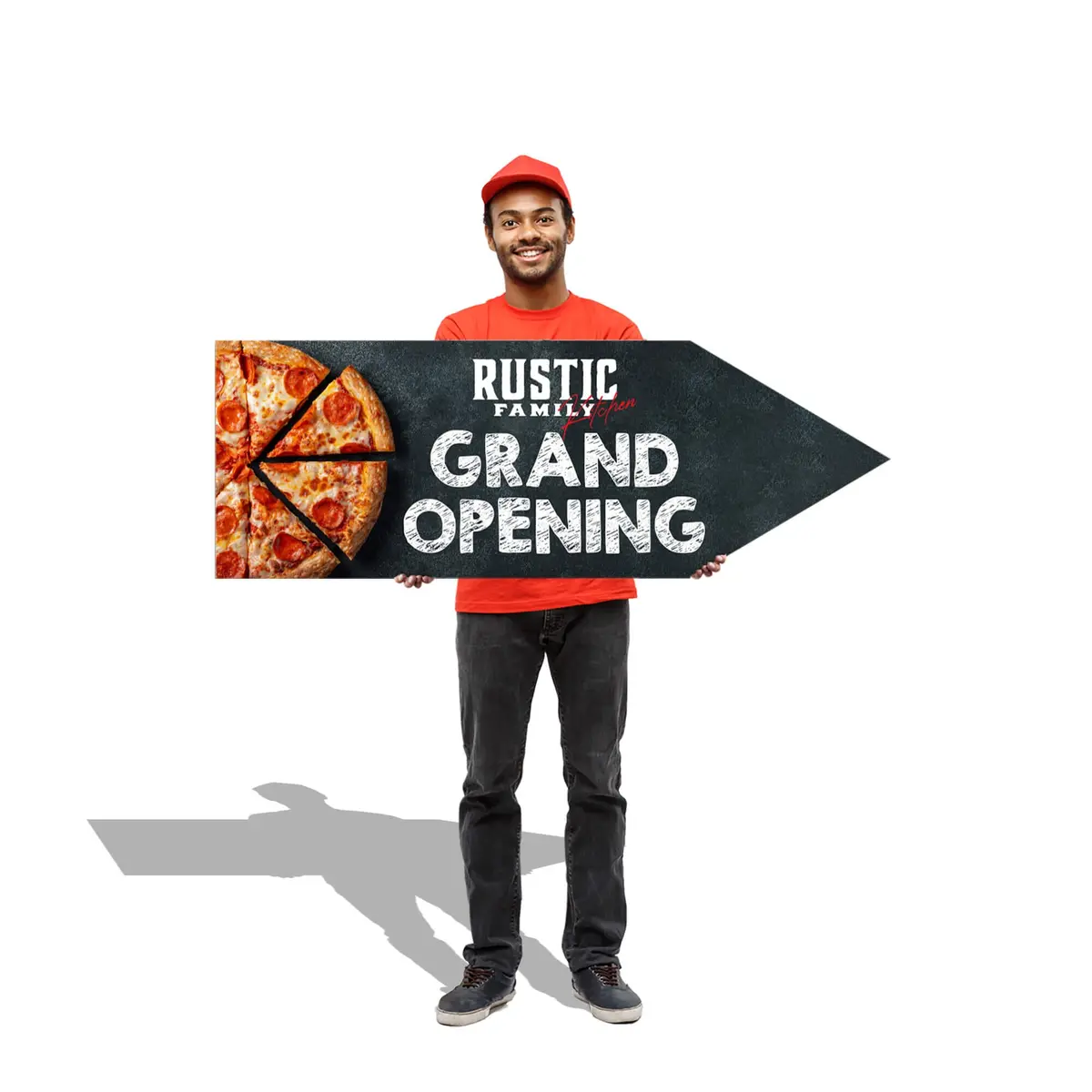 Custom Arrow Spinner Sign for Directional Marketing