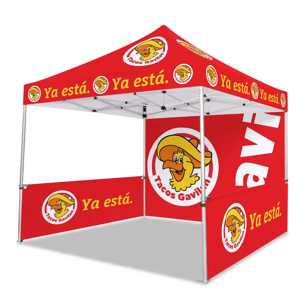 Custom Canopy Tent With Full Back & Half Side Walls 1