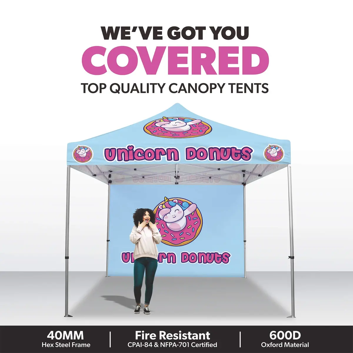 Custom Canopy Tent With Back Wall 4