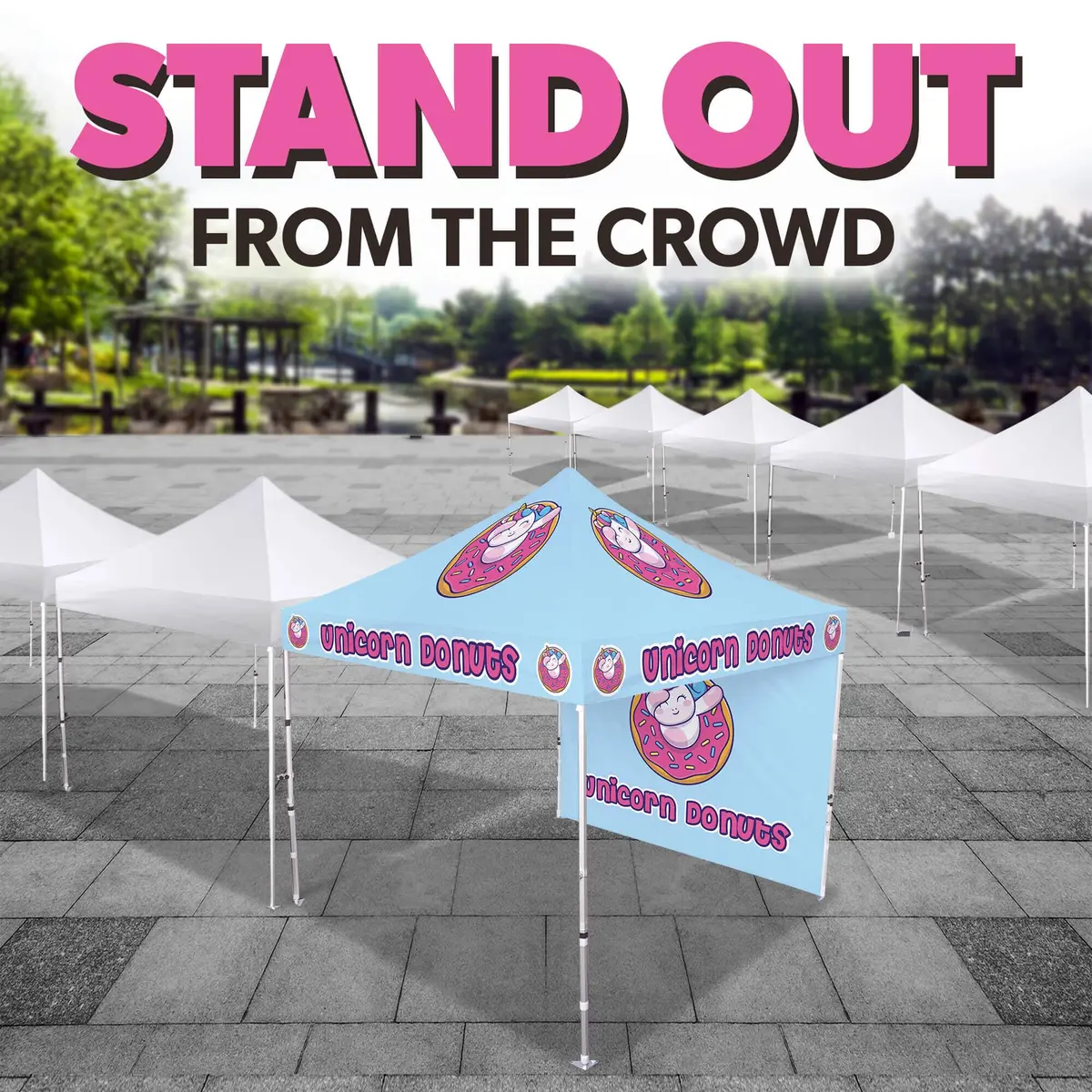 Custom Canopy Tent With Back Wall 8