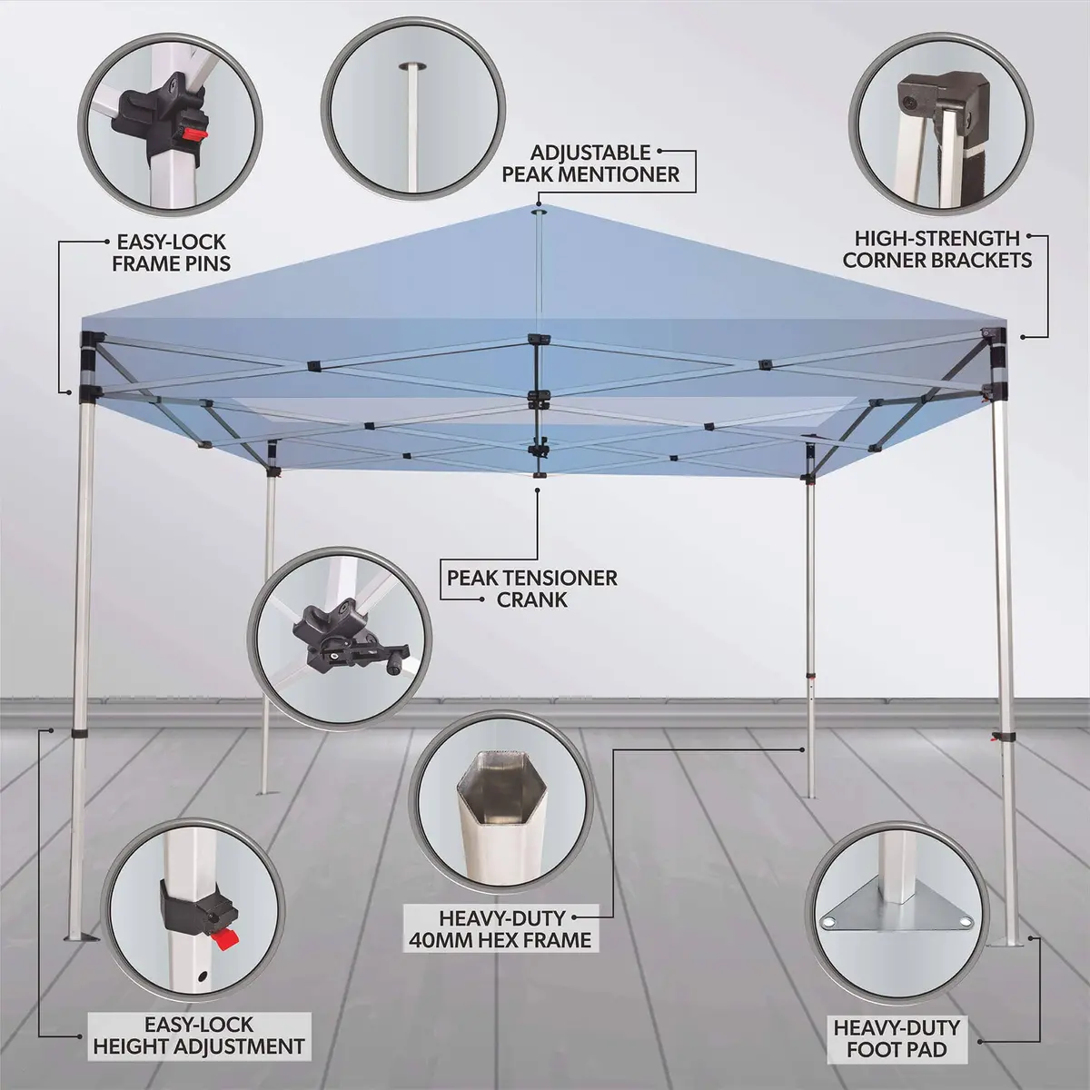 Custom Canopy Tent With Back Wall 6
