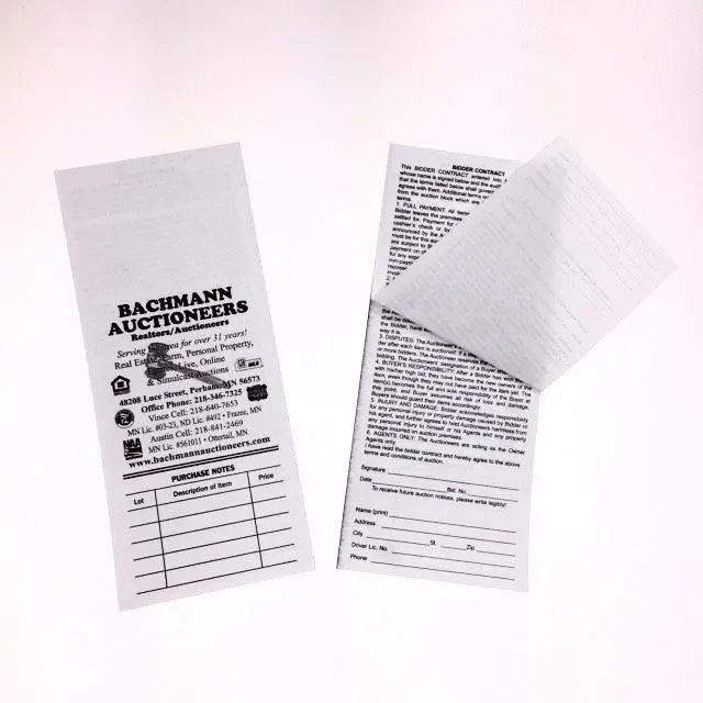 2-Part Custom Contract Bid Cards (1000/Pack) 1