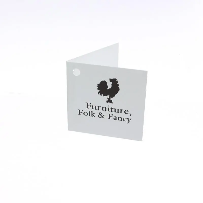 Custom Foldover Tags 2" X 2" (1000/Pack) 1