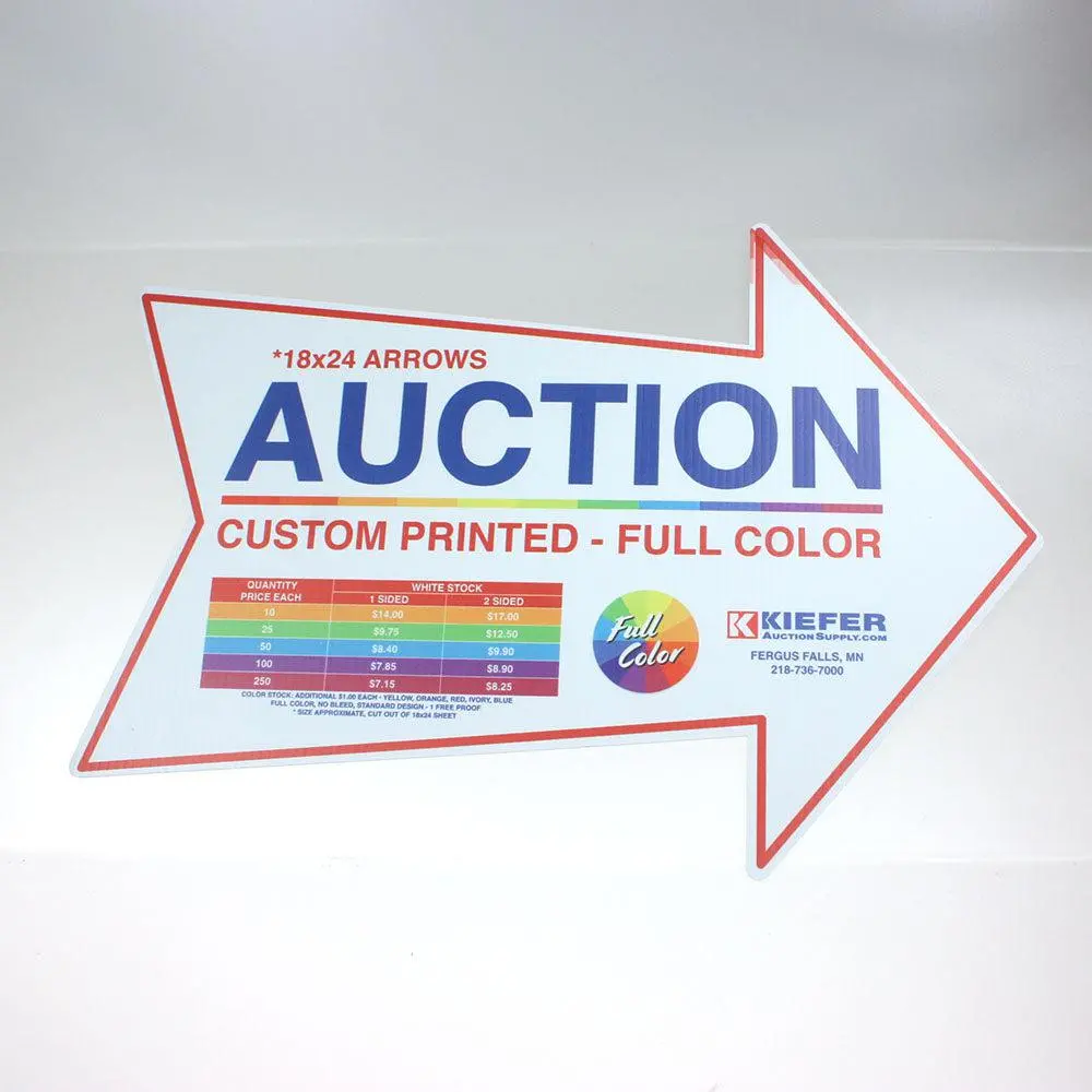 Custom Full Color Arrow Yard Sign 1