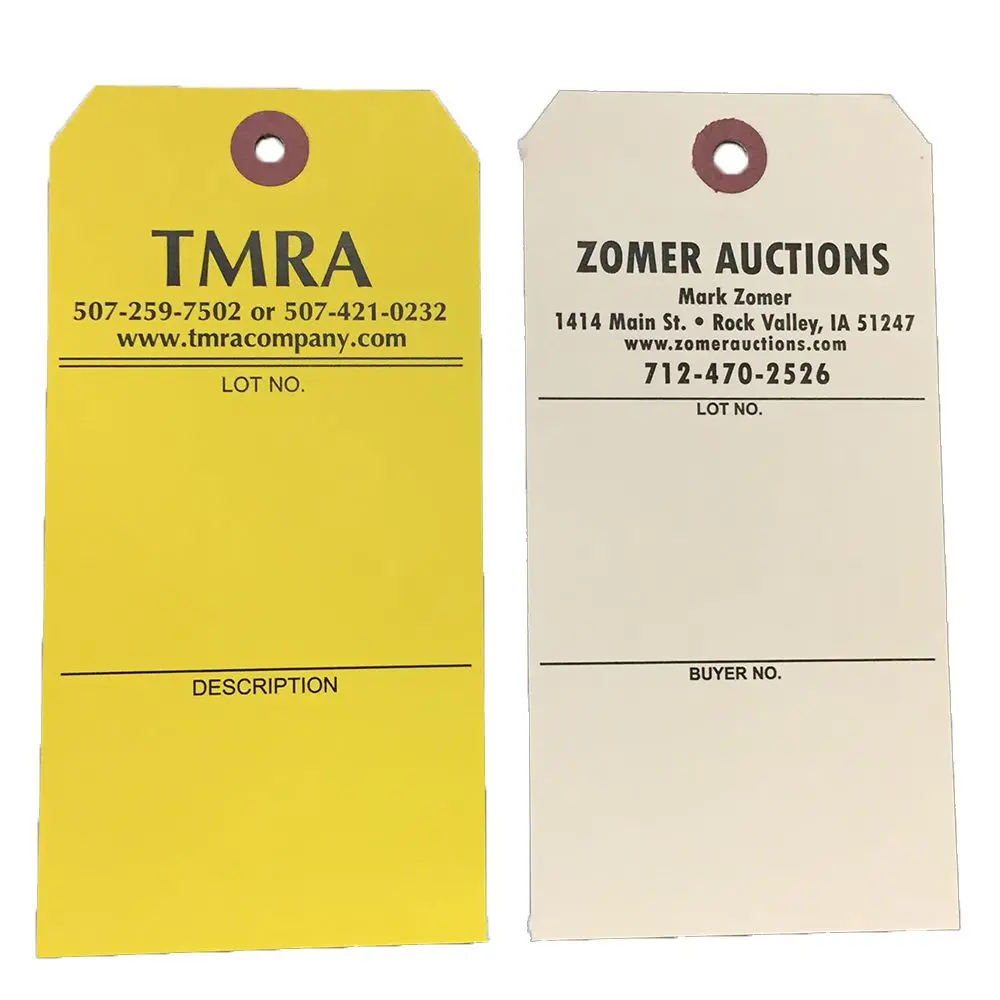 Custom Size #8 Yellow Or Manila Tag (1000/Pack) 1