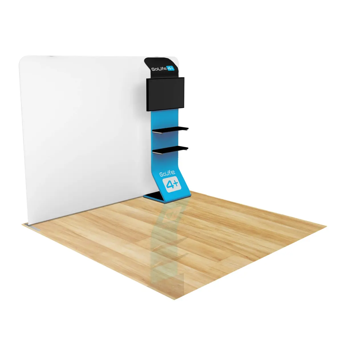 Fastzip™ Waterfall Shelving W/ Media Mount Add-On 1