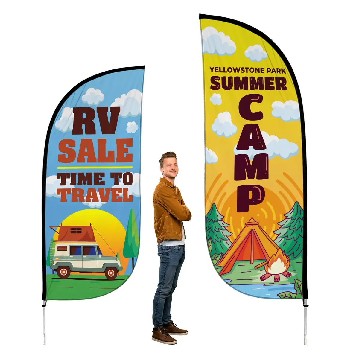Custom Xl Wide Feather Flag 1