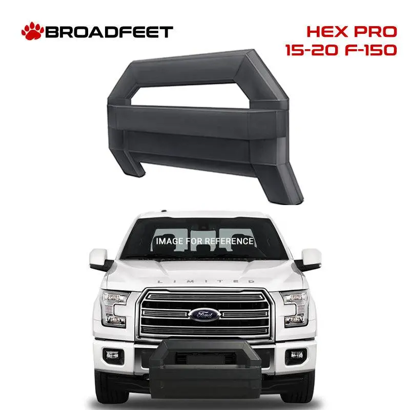 Front Bull Bar With Skid Plate (Hex Pro) Steel Bumper Fits Ford F-150 2015-2020 1