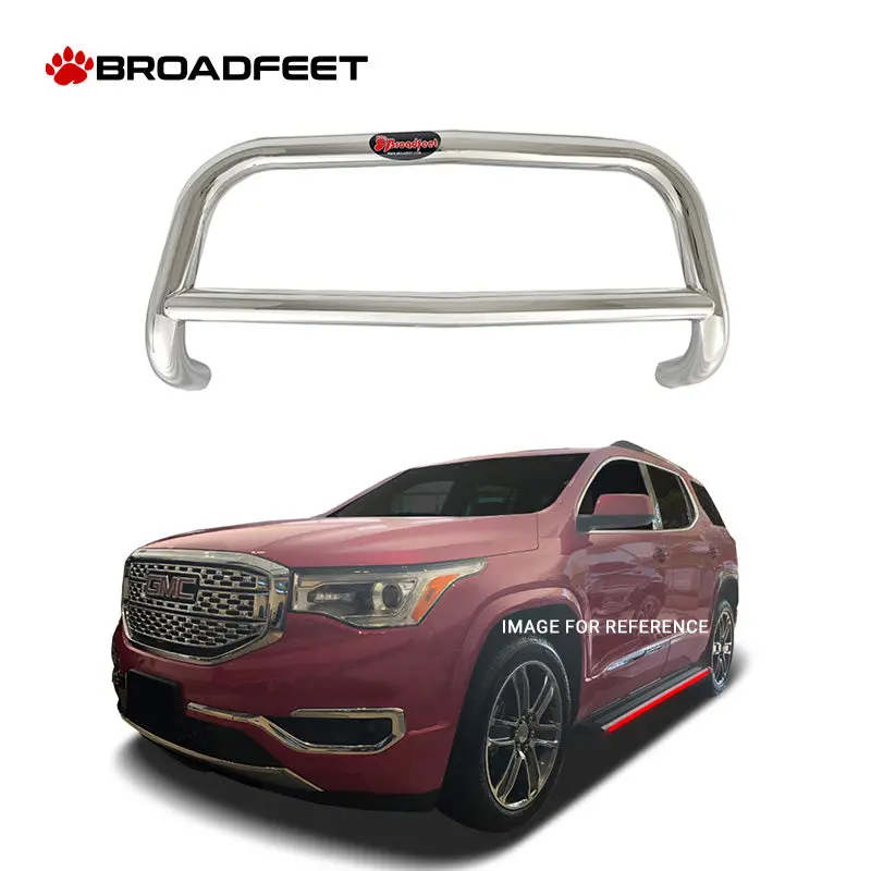 Front A-Bar / Nudge Bar Bumper Guard Fits 2007-2016 Gmc Acadia & 2007-2010 Outlook & 2008-2016 Enclave & 2009-2017 Traverse In Stainless Steel 1