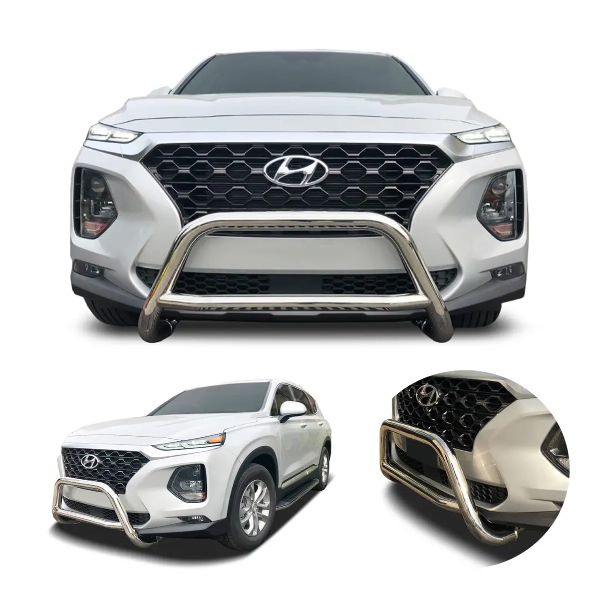Front A-Bar / Nudge Bar (Dc303) Bumper Guard Fits Hyundai Santa Fe 2013-2018 1