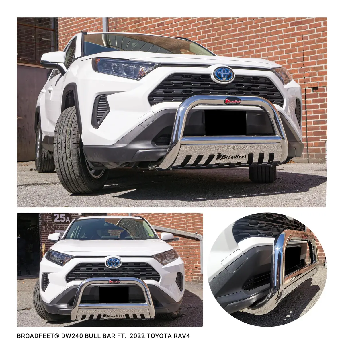 Front Bull Bar With Skid Plate (Dw240) Bumper Guard Fits Toyota Rav4 2019-2025 1
