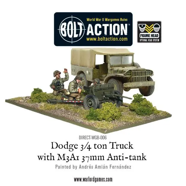 Dodge 3/4 Ton Truck With M3a1 37Mm Anti-Tank Gun 1