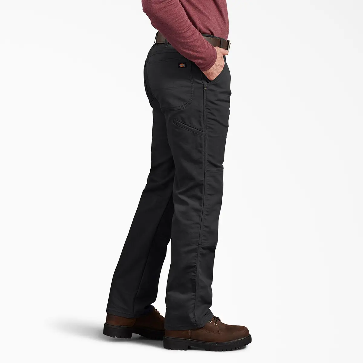 Dp903 Flex Regular Fit Duck Double Knee Pants, Black 3