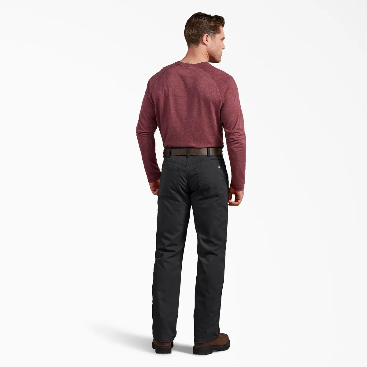 Dp903 Flex Regular Fit Duck Double Knee Pants, Black 4