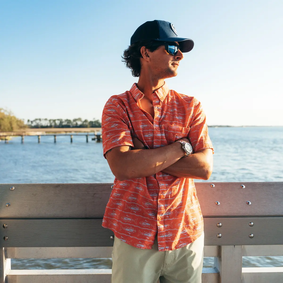Boatbar Ss Button Down Shirt | Soft Coral 3