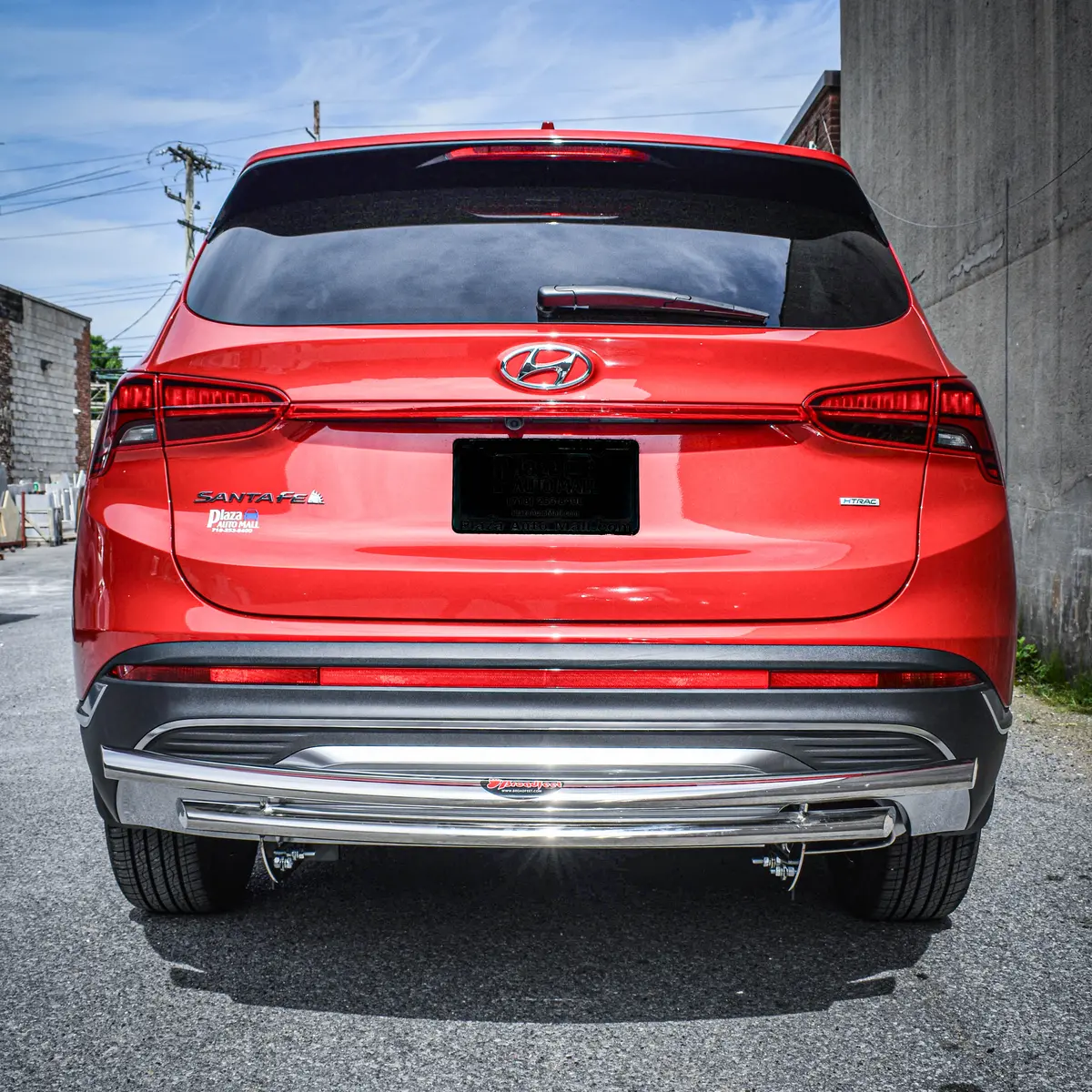 Rear Double Layer (Dl13) Bumper Guard Fits Hyundai Santa Fe 2019-2024 1