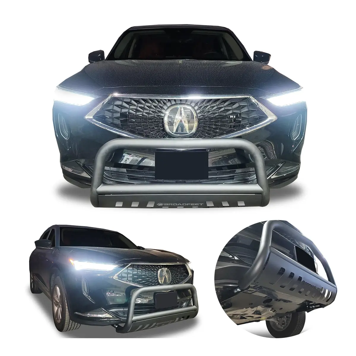 Front Bull Bar With Skid Plate (Dw6) Bumper Guard Fits Acura Mdx 2022-2025 2