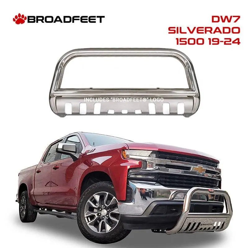 Front Bull Bar With Skid Plate (Dw7) Fits Chevrolet Silverado 1500 2019-2025 1