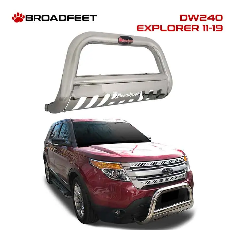 Front Bull Bar With Skid Plate (Dw240) Bumper Guard Fits Ford Explorer 2011-2019 1