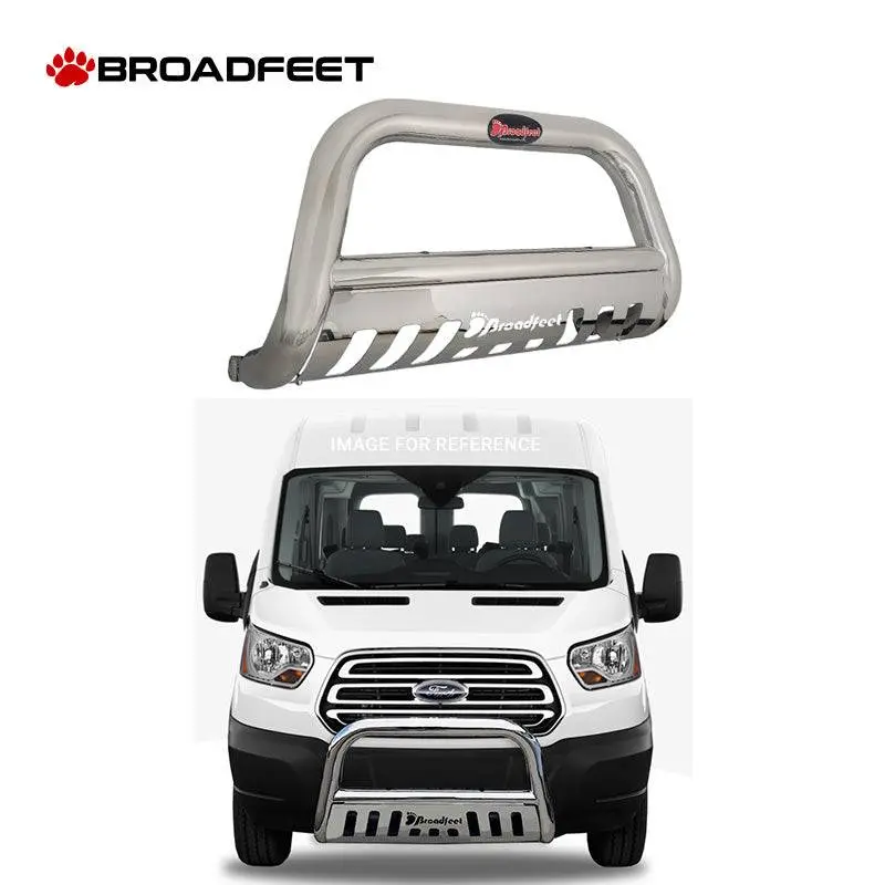 Front Bull Bar With Skid Plate (Dw255) Fits 2015-2025 Ford Transit 1
