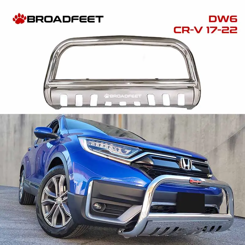 Front Bull Bar With Skid Plate (Dw6) Bumper Guard Fits Honda Cr-V 2017-2025 1