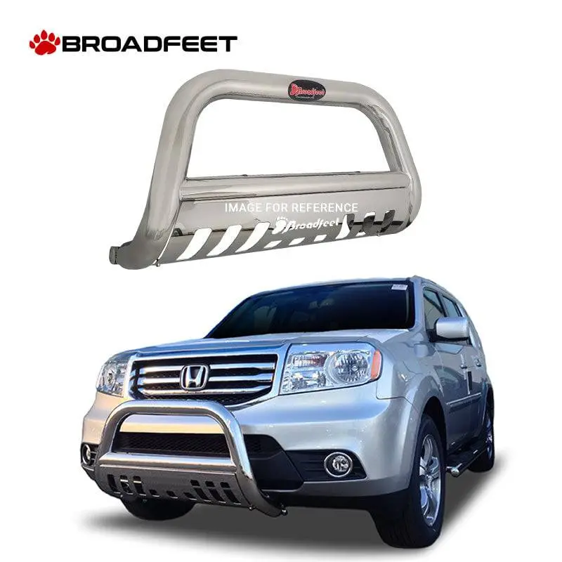 Front Bull Bar With Skid Plate (Dw290) Bumper Guard Fits Honda Pilot 2009-2015 1