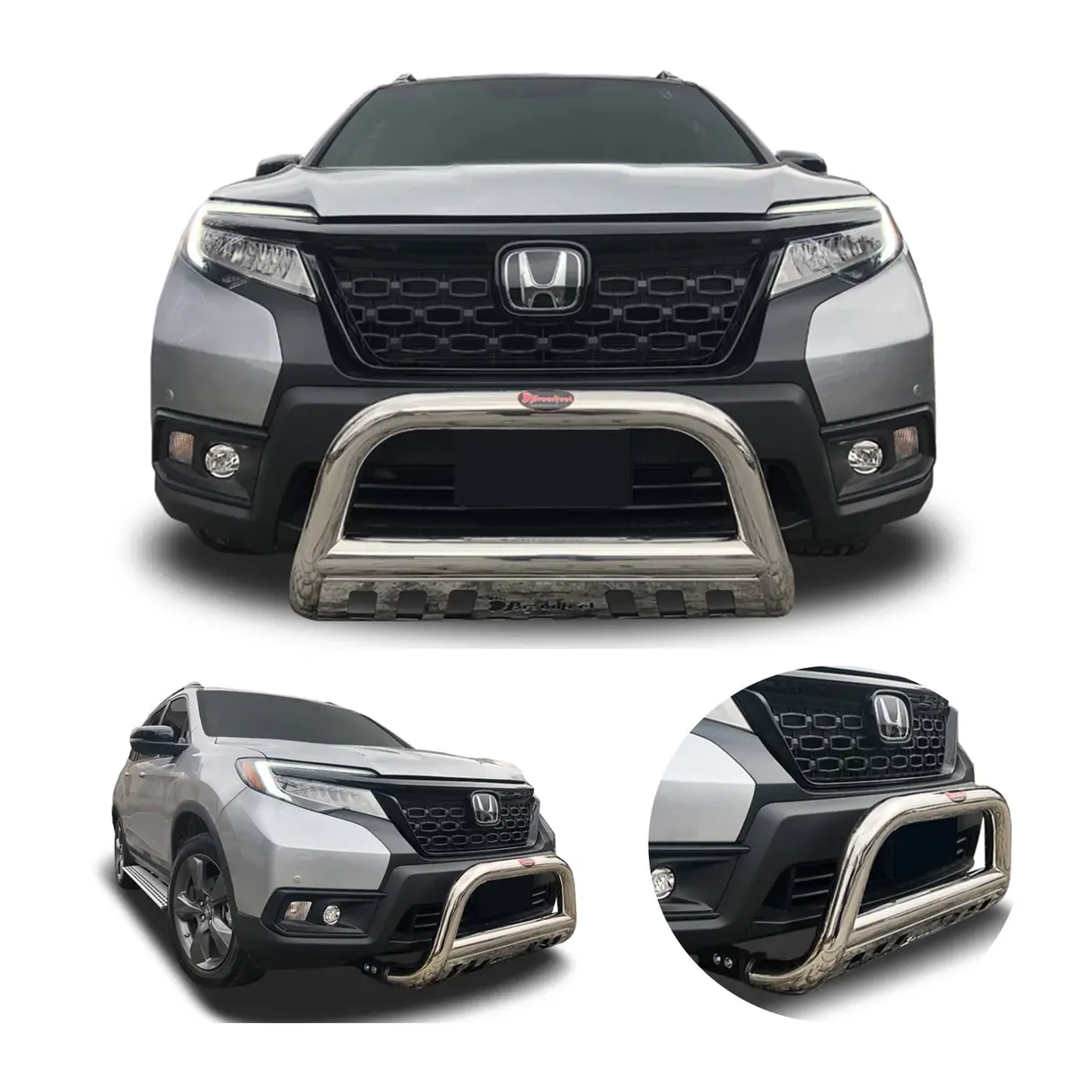 Front Bull Bar With Skid Plate (Dw5) Bumper Guard Fits Honda Passport 2019-2025 1