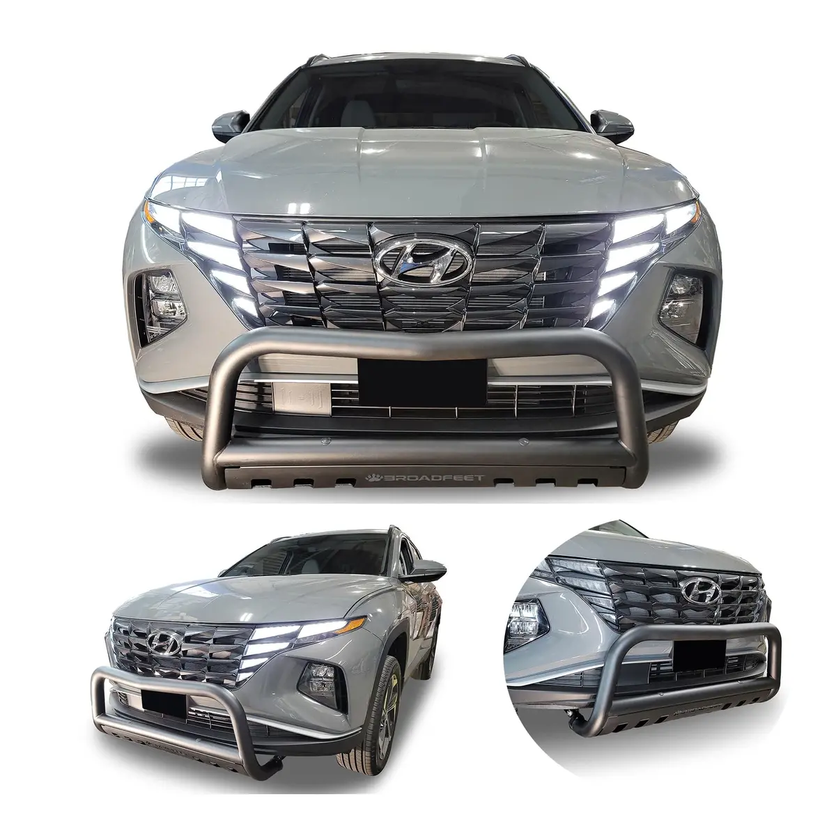 Front Bull Bar With Skid Plate (Dw6) Bumper Guard Fits Hyundai Tucson 2022-2025 1