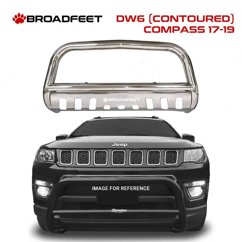 Front Bull Bar With Skid Plate (Dw6) Bumper Guard Fits Jeep Compass 2017-2019 1