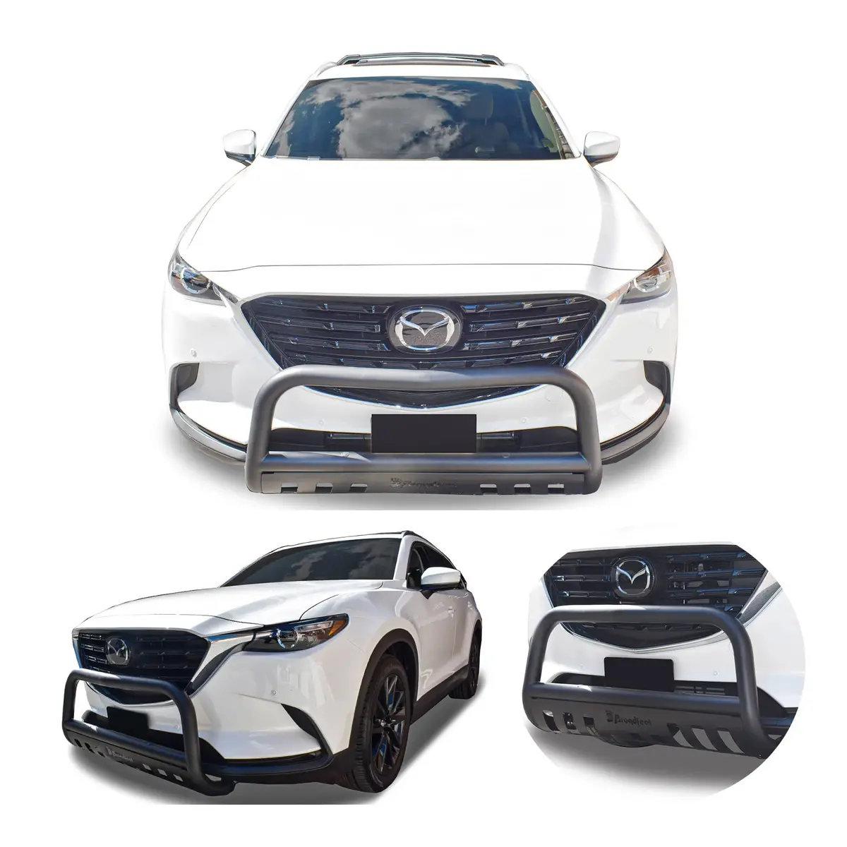Front Bull Bar With Skid Plate (Dw6) Bumper Guard Fits Mazda Cx-9 2016-2025 1