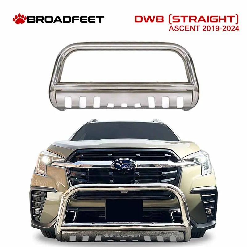 Front Bull Bar With Skid Plate (Dw8) Straight Style Bumper Guard Fits Subaru Ascent 2019-2025 1