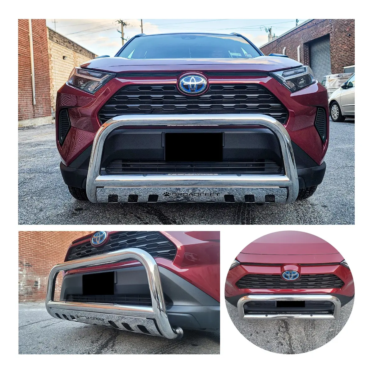 Front Bull Bar With Skid Plate (Dw8) Straight Style Bumper Guard Fits Toyota Rav4 2019-2025 1