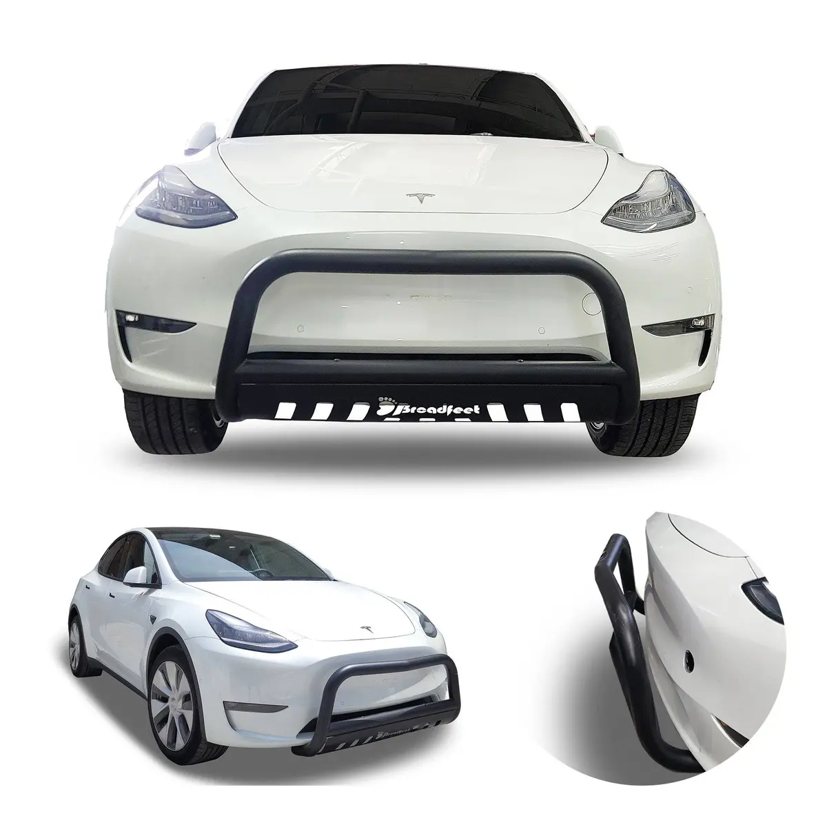 Front Bull Bar With Skid Plate (Dw6) Contour Style Bumper Guard Fits Tesla Model Y 2020-2024 1