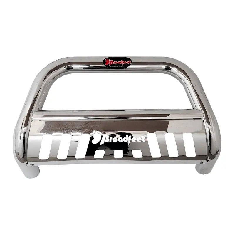 Universal 3' Bull Bar With Skid Plate In Stainless Steel 1
