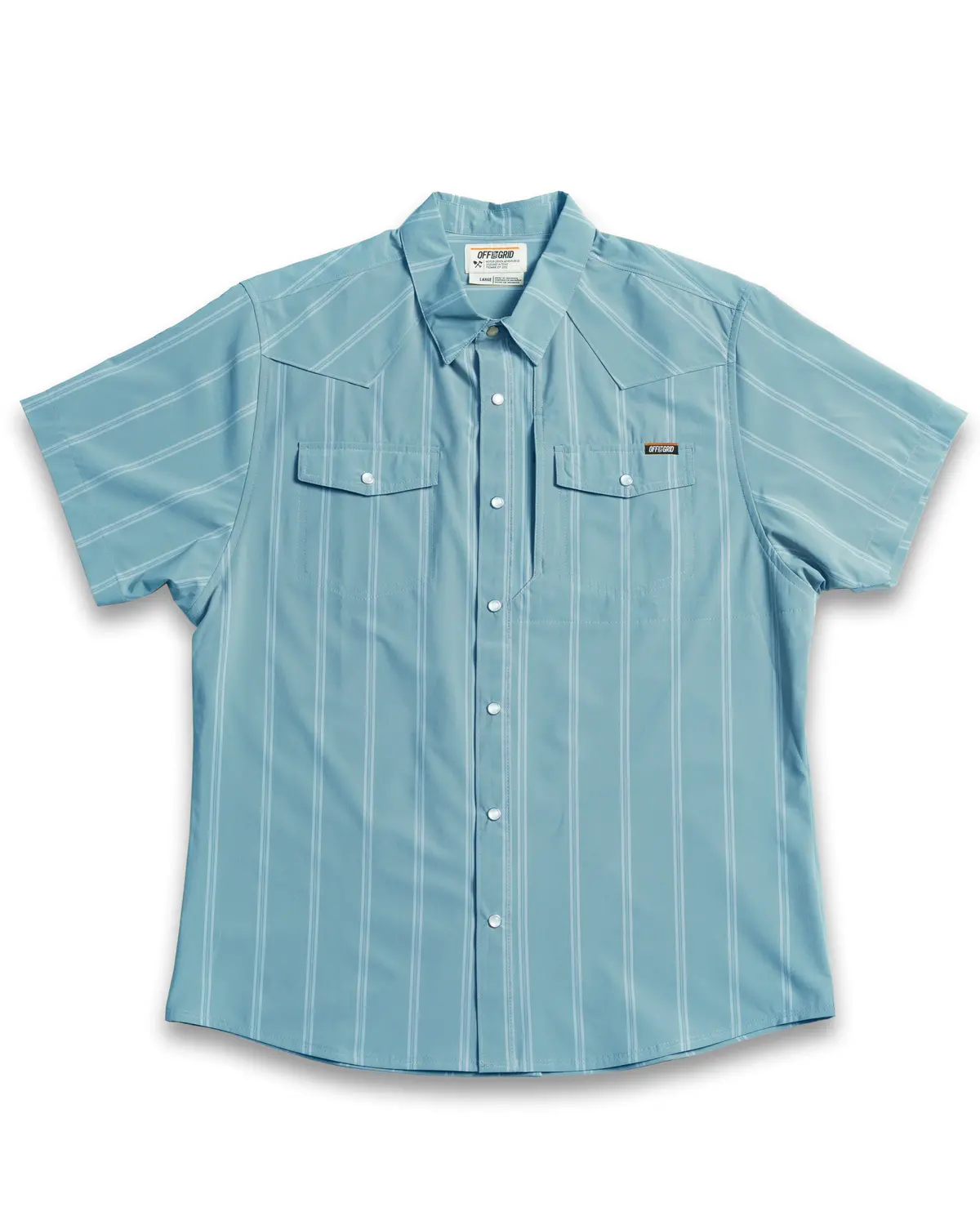 Daryll Ss Shirt - Mid Blue 1