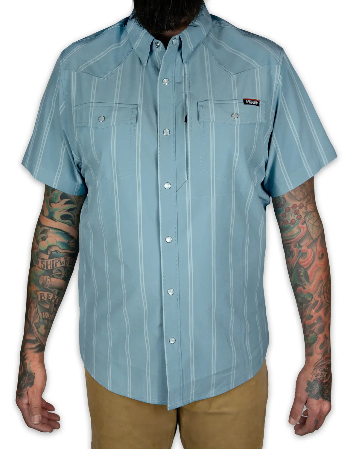 Daryll Ss Shirt - Mid Blue 3